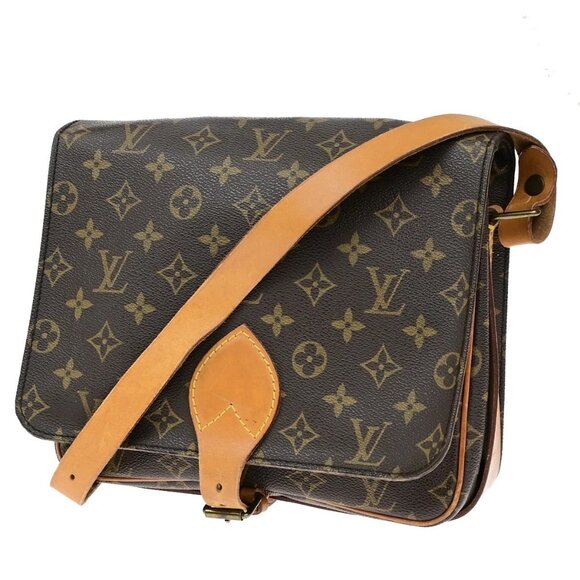 LOUIS VUITTON Cartouchiere GM Shoulder Bag Monogram Leather Brown M51252 85YH132 - Picture 1 of 15